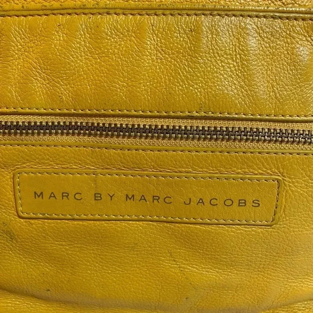 Marc By Marc Jacobs yellow leather satchel handbag